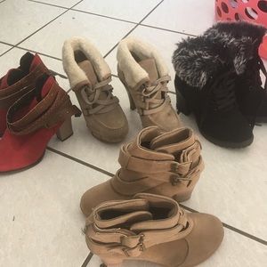 5 pairs Designer ankle boots-Paul Green Guess etc